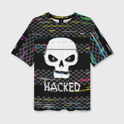 Женская футболка oversize 3D Hacked