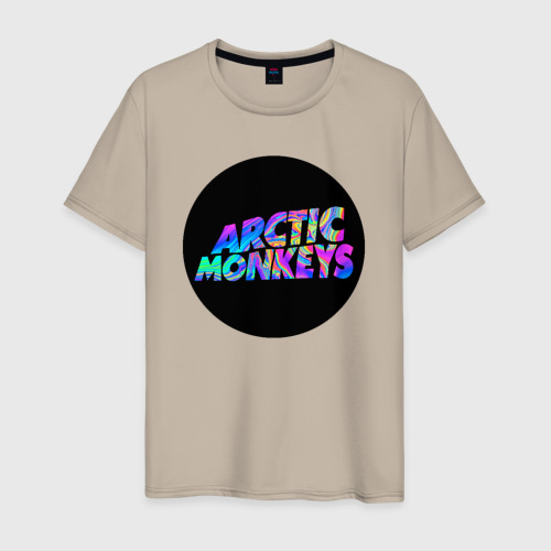 Мужская футболка хлопок ARCTIC MONKEYS, цвет миндальный