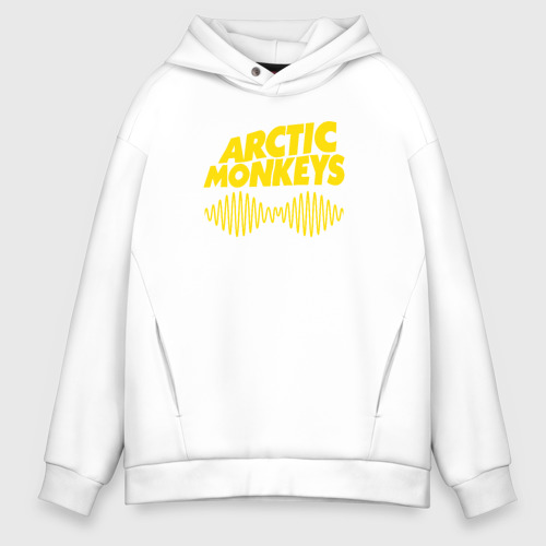 Мужское худи Oversize хлопок ARCTIC MONKEYS, цвет белый