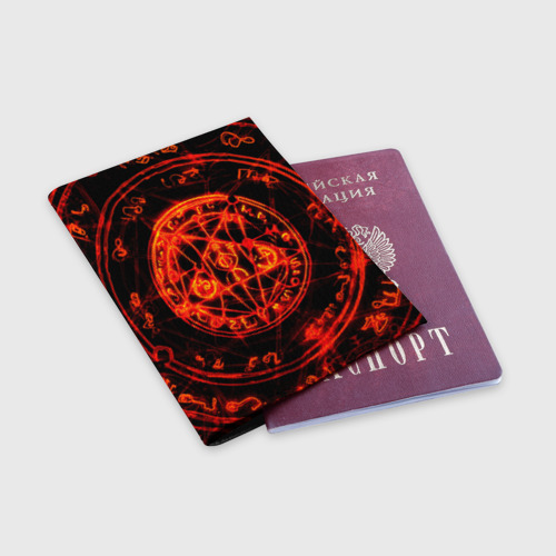 Обложка для паспорта матовая кожа Doom, цвет черный - фото 3