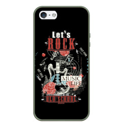 Чехол для iPhone 5/5S матовый Let`s Rock