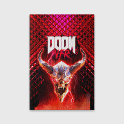 Обложка для паспорта матовая кожа Doom Enternal
