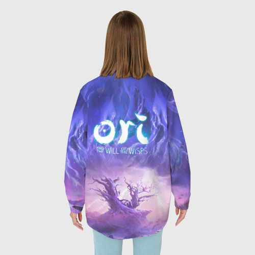 Женская рубашка oversize 3D с принтом Ori - And The Will Of The Wisp, вид сзади #2