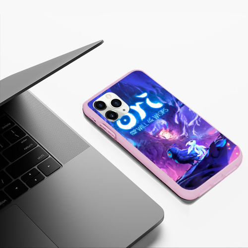 Чехол для iPhone 11 Pro Max матовый Ori - And The Will Of The Wisp, цвет розовый - фото 5