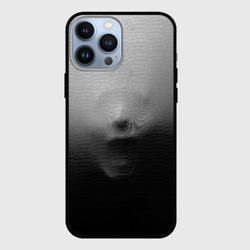 Чехол для iPhone 13 Pro Max Кричащее лицо вырывается изнутри сквозь ткань из хоррора