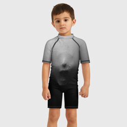 Детский купальный костюм 3D Кричащее лицо вырывается изнутри сквозь ткань из хоррора - фото 2