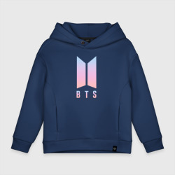 Детское худи Oversize хлопок BTS team на спине