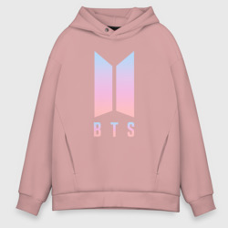 Мужское худи Oversize хлопок BTS team на спине