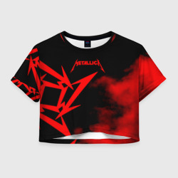 Женская футболка Crop-top 3D Metallica