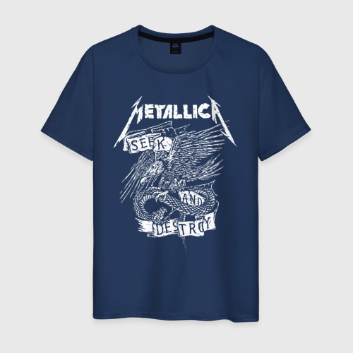 Мужская футболка из хлопка с принтом Metallica, вид спереди №1