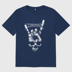 Женская футболка хлопок Oversize Metallica