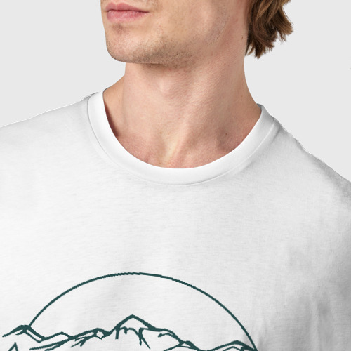 Мужская футболка хлопок T4 Advanture, цвет белый - фото 6