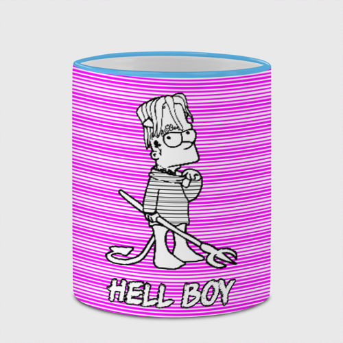 Кружка с полной запечаткой Lil Peep (Hell Boy), цвет Кант небесно-голубой - фото 4