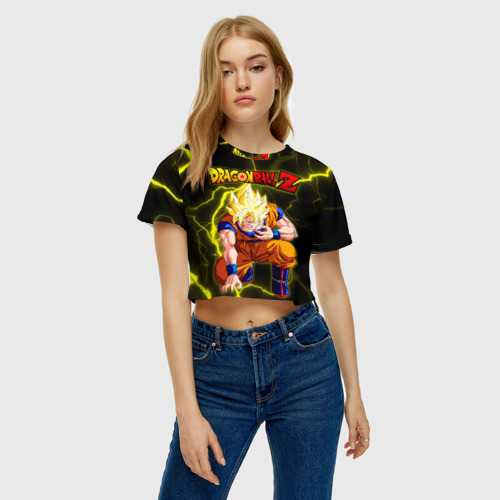 Женская футболка Crop-top 3D Dragon Ball (2), цвет 3D печать - фото 3