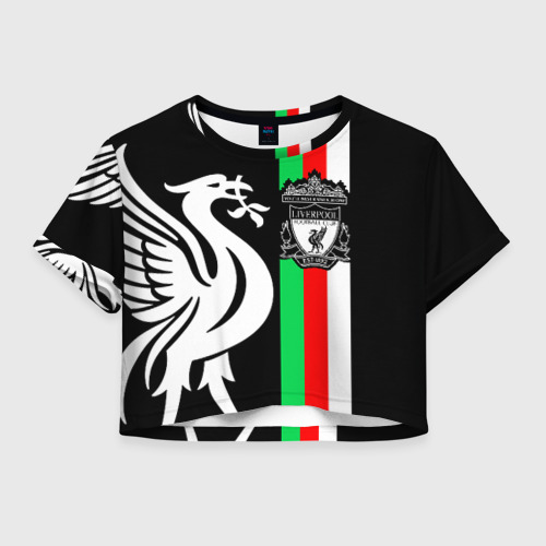 Женская футболка Crop-top 3D Liverpool (1), цвет 3D печать