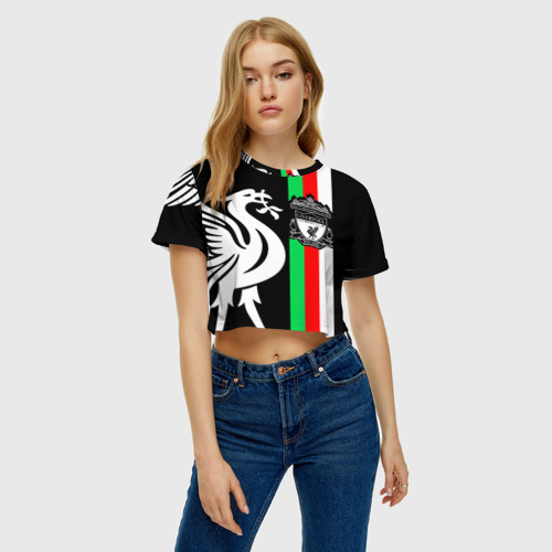 Женская футболка Crop-top 3D Liverpool (1), цвет 3D печать - фото 3