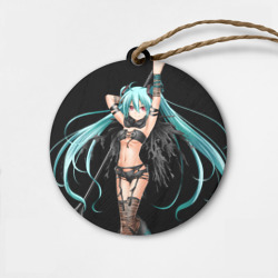 Деревянная игрушка круг Мику Хацунэ