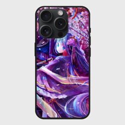 Чехол силиконовый для Apple iPhone 15 Pro матовый Волшебная Хацуне Мику