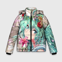 Зимняя куртка для мальчиков 3D Цветок и Хацуне Мику