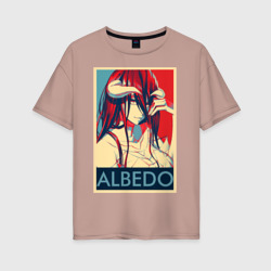 Женская футболка хлопок Oversize Альбедо постер