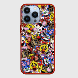 Чехол для iPhone 13 Pro FNAF stickerbombing