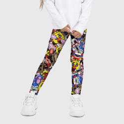 Детские леггинсы 3D FNAF stickerbombing - фото 2