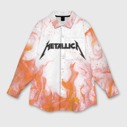 Мужская рубашка oversize 3D Metallica