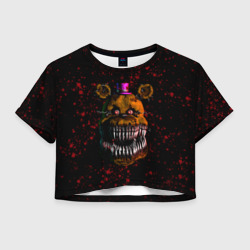 Женская футболка Crop-top 3D FNAF Nightmare