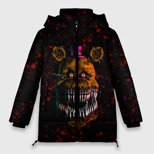 Женская зимняя куртка Oversize FNAF Nightmare, цвет черный