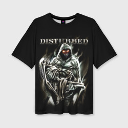 Женская футболка oversize 3D Disturbed