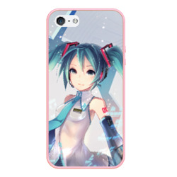 Чехол для iPhone 5/5S матовый Мику Хацунэ Miku Hatsune