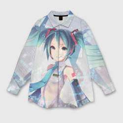 Мужская рубашка oversize 3D Мику Хацунэ Miku Hatsune