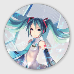 Круглый коврик для мышки Мику Хацунэ Miku Hatsune