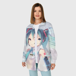 Женская рубашка oversize 3D Мику Хацунэ Miku Hatsune - фото 2