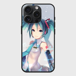 Чехол силиконовый для Apple iPhone 15 Pro матовый Мику Хацунэ Miku Hatsune