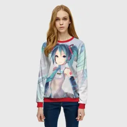 Женский свитшот 3D Мику Хацунэ Miku Hatsune - фото 2