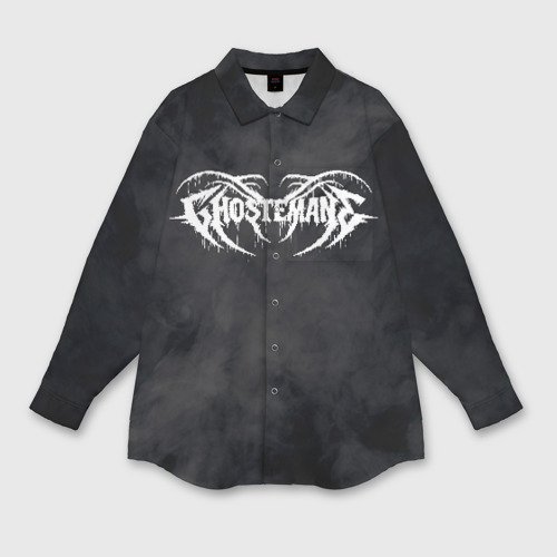 Мужская рубашка oversize 3D Ghostemane, цвет белый