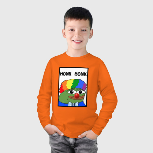 Детский лонгслив хлопок Honk Honk, цвет оранжевый - фото 3