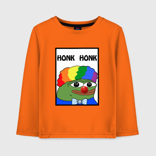 Детский лонгслив хлопок Honk Honk, цвет оранжевый