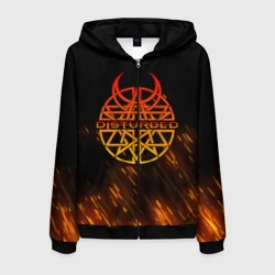 Мужская толстовка 3D на молнии Disturbed