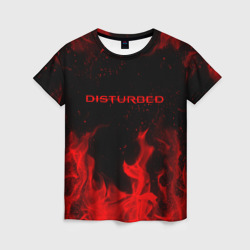Женская футболка 3D Disturbed на спине