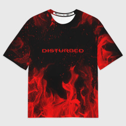 Мужская футболка oversize 3D Disturbed на спине