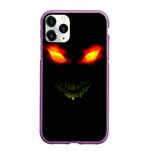 Чехол для iPhone 11 Pro Max матовый Disturbed, цвет фиолетовый