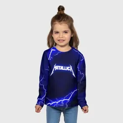 Детский лонгслив 3D Metallica Металлика - фото 2