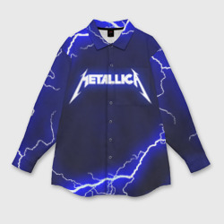 Мужская рубашка oversize 3D Metallica Металлика