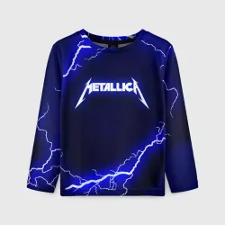 Детский лонгслив 3D Metallica Металлика