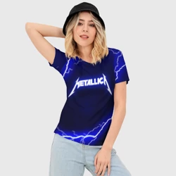 Женская футболка 3D Slim Metallica Металлика - фото 2