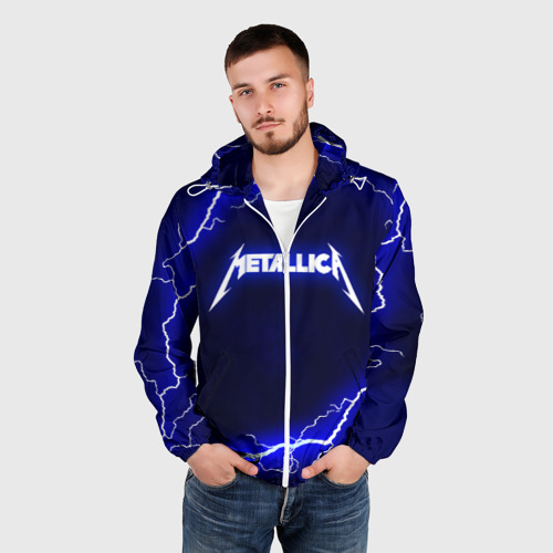 Мужская ветровка 3D Metallica Металлика, цвет белый - фото 3