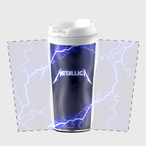Термокружка-непроливайка Metallica Металлика, цвет белый - фото 2