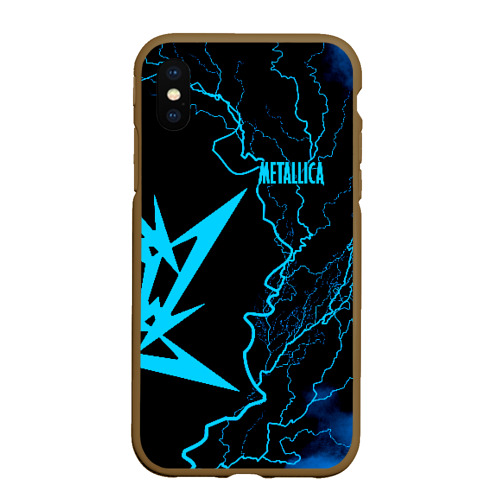 Чехол для iPhone XS Max матовый Metallica, цвет коричневый